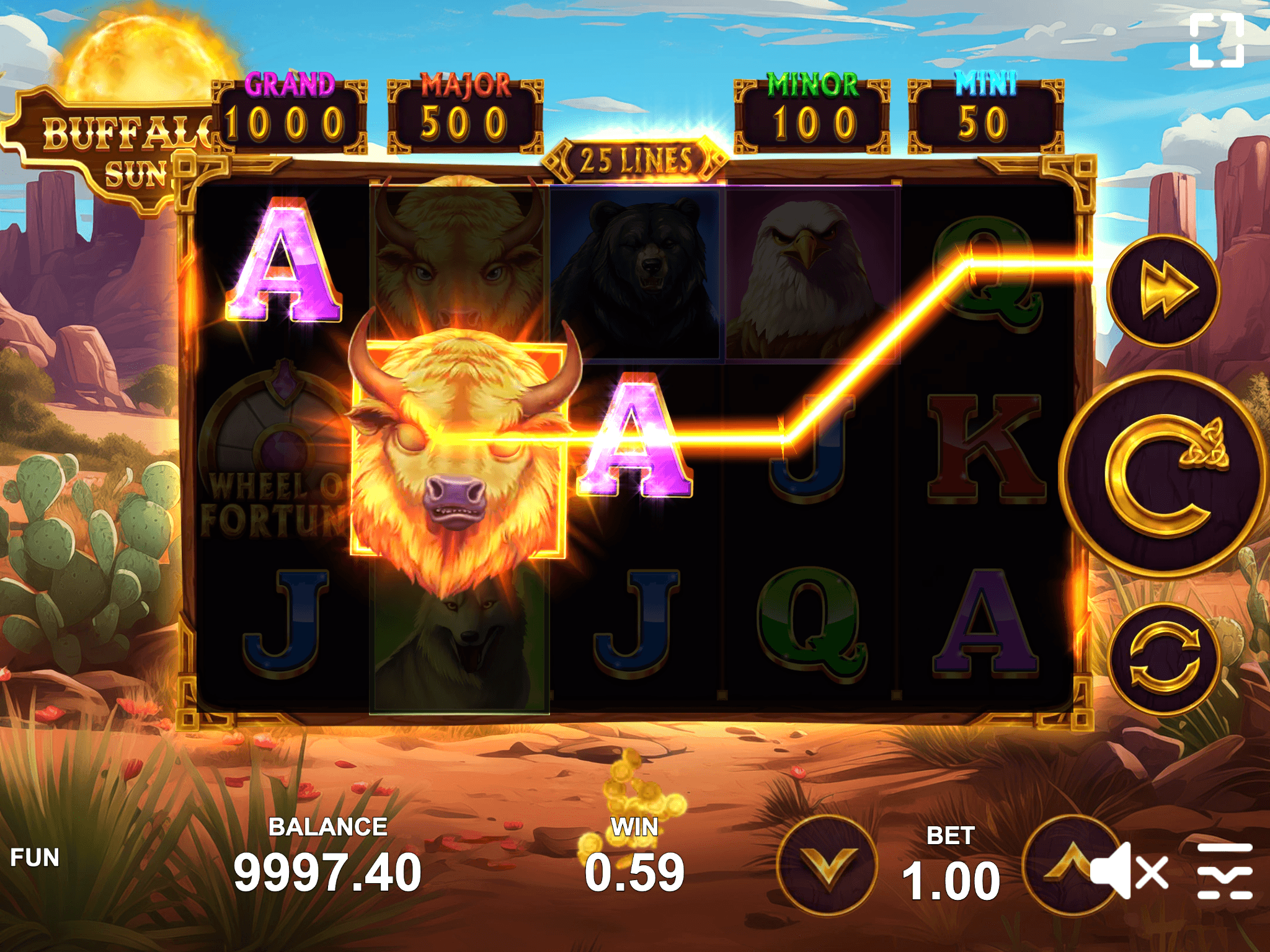 Buffalo's Sun 2 Pokie