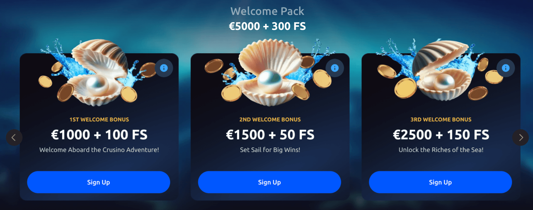 Crusino Casino Welcome Bonus